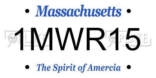 1MWR15 Massachusetts License Plate