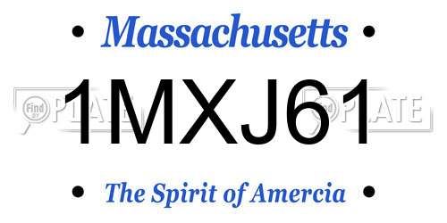 1MXJ61 Massachusetts License Plate