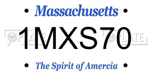 1MXS70 Massachusetts License Plate