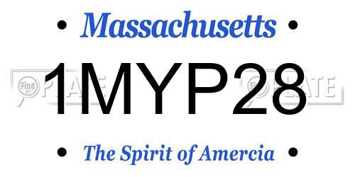1MYP28 Massachusetts License Plate