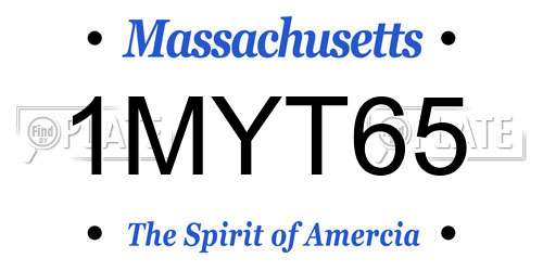 1MYT65 Massachusetts License Plate