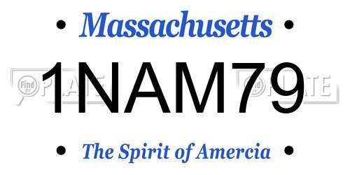 1NAM79 Massachusetts License Plate