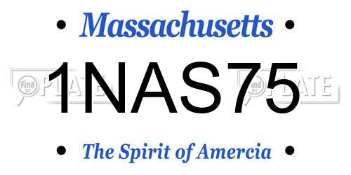 1NAS75 Massachusetts License Plate