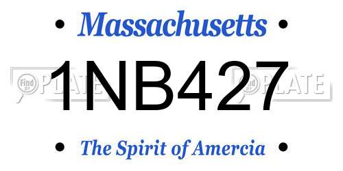 1NB427 Massachusetts License Plate