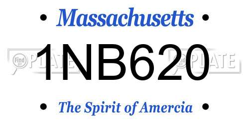 1NB620 Massachusetts License Plate