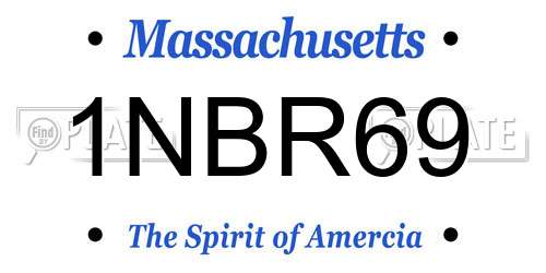 1NBR69 Massachusetts License Plate