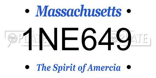 1NE649 Massachusetts License Plate