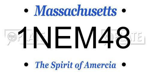 1NEM48 Massachusetts License Plate