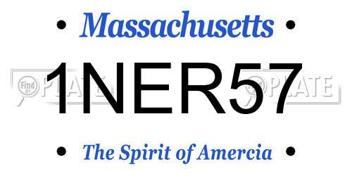 1NER57 Massachusetts License Plate