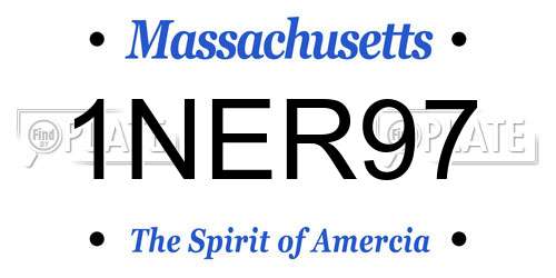 1NER97 Massachusetts License Plate