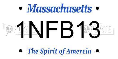 1NFB13 Massachusetts License Plate
