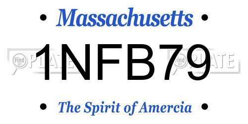 1NFB79 Massachusetts License Plate