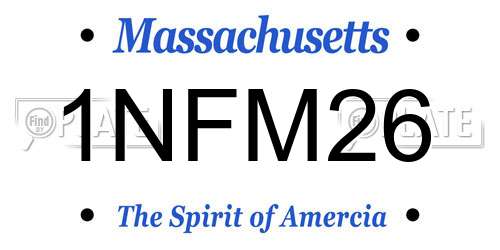1NFM26 Massachusetts License Plate