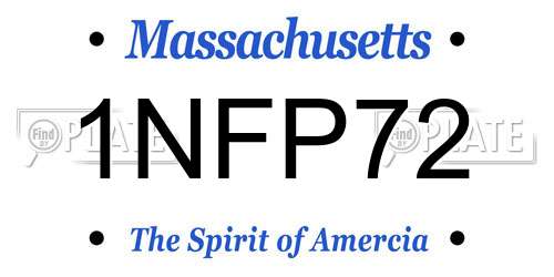 1NFP72 Massachusetts License Plate