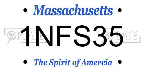 1NFS35 Massachusetts License Plate
