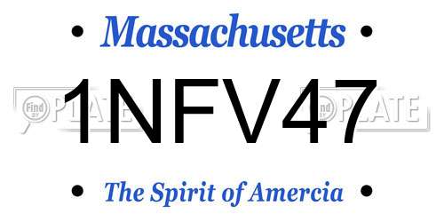 1NFV47 Massachusetts License Plate