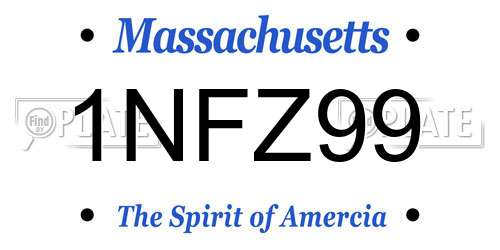 1NFZ99 Massachusetts License Plate