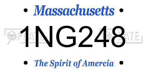 1NG248 Massachusetts License Plate