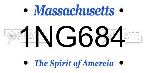 1NG684 Massachusetts License Plate