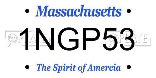 1NGP53 Massachusetts License Plate