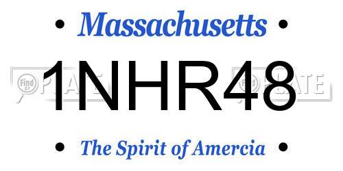 1NHR48 Massachusetts License Plate