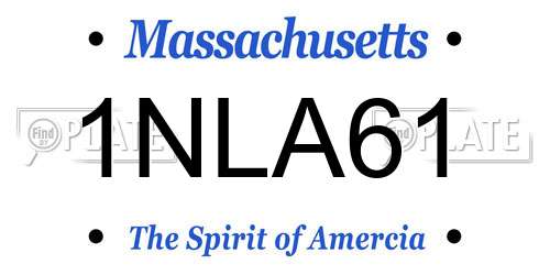 1NLA61 Massachusetts License Plate