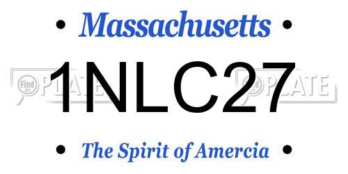 1NLC27 Massachusetts License Plate