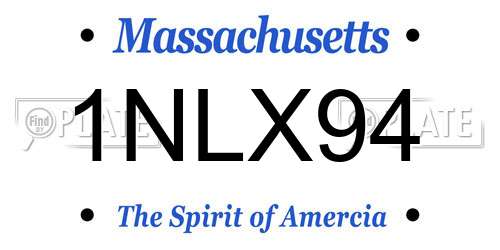 1NLX94 Massachusetts License Plate