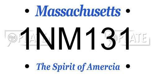 1NM131 Massachusetts License Plate