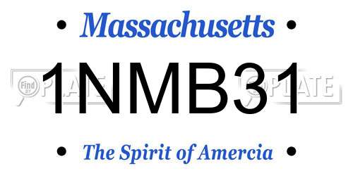 1NMB31 Massachusetts License Plate