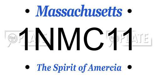 1NMC11 Massachusetts License Plate