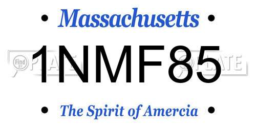 1NMF85 Massachusetts License Plate