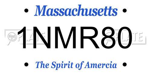 1NMR80 Massachusetts License Plate