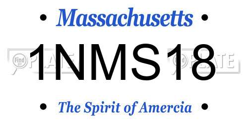 1NMS18 Massachusetts License Plate