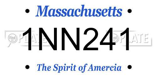 1NN241 Massachusetts License Plate