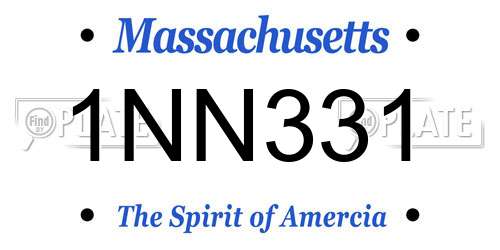 1NN331 Massachusetts License Plate