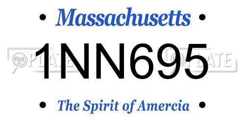 1NN695 Massachusetts License Plate