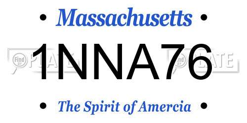 1NNA76 Massachusetts License Plate
