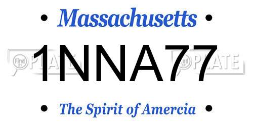 1NNA77 Massachusetts License Plate