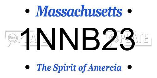 1NNB23 Massachusetts License Plate