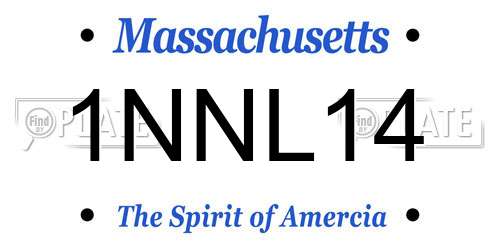 1NNL14 Massachusetts License Plate