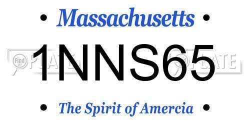 1NNS65 Massachusetts License Plate
