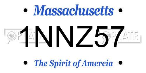 1NNZ57 Massachusetts License Plate