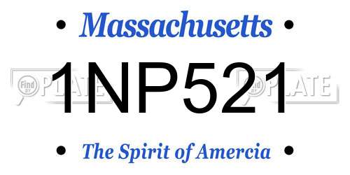 1NP521 Massachusetts License Plate