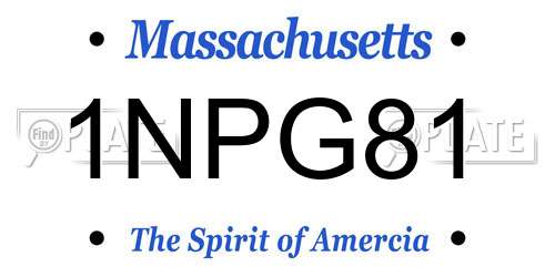 1NPG81 Massachusetts License Plate