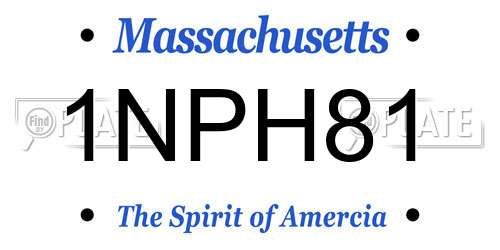 1NPH81 Massachusetts License Plate