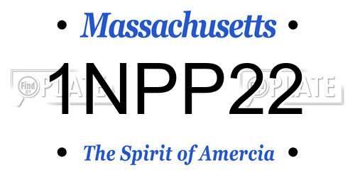1NPP22 Massachusetts License Plate