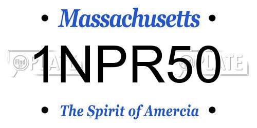 1NPR50 Massachusetts License Plate