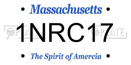 1NRC17 Massachusetts License Plate