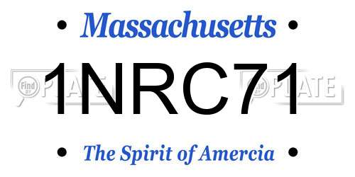 1NRC71 Massachusetts License Plate